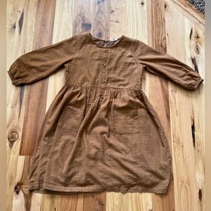 Darling lined cotton dress brown/mustard size xl
